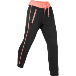 Spodnie sportowe, dł. 7/8, Level 1 bonprix czarno-łososiowy neonowy melanż. Czarne spodnie dresowe damskie bonprix, melanż. Za 74.99 zł.