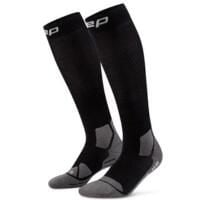 Wysokie skarpety hikingowe damskie kompresyjne z lekką amortyzacją CEP. Czarne skarpetki damskie CEP, bez wzorów, z elastanu. Za 209.00 zł.