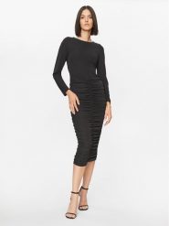 Dixie Sukienka koktajlowa AIDRTNDA Czarny Slim Fit. Czarne sukienki damskie Dixie, bez wzorów, z syntetyku, wizytowe, bez ramiączek. Za 599.99 zł.