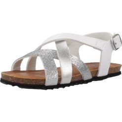 Sandały GEOX J SANDAL CHILENE GIR Biały. Białe sandały damskie Geox, bez wzorów, z syntetyku, bez obcasa, bez zapięcia. Za 156.99 zł.