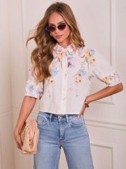 LA Angels Koszula w kolorze kremowym rozmiar: L. Brązowe koszule damskie LA Angels, l, bez wzorów, bez kołnierzyka, bez ramiączek. Za 130.99 zł.