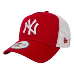 Czapka z daszkiem New Era MLB New York Yankees Trucker Czerwona - 11588488. Czerwone czapki z daszkiem damskie New Era, bez wzorów, z bawełny. Za 109.00 zł.