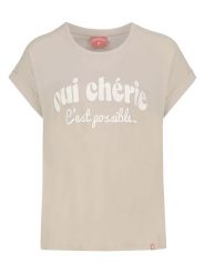 Eight2Nine Koszulka w kolorze beżowym rozmiar: S. Brązowe koszulki damskie Eight2Nine, s, bez wzorów, z bawełny, bez kołnierzyka, bez ramiączek. Za 43.99 zł.