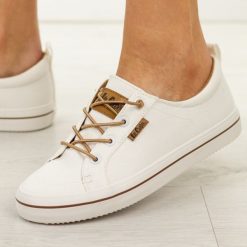 Białe trampki damskie Lee Cooper 4058. Białe trampki damskie Lee Cooper, bez wzorów, z gumy, bez zapięcia. Za 159.00 zł.