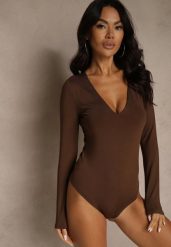 Brązowe Body z Długimi Rękawami z Wiskozą Zaithria. Brązowe body i gorsety Renee, bez wzorów, z wiskozy. Za 89.99 zł.