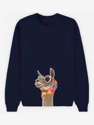 WOOOP Bluza "Lama" w kolorze granatowym rozmiar: XL. Niebieskie bluzy damskie Wooop, xl, bez wzorów, z bawełny, bez kaptura. Za 95.95 zł.