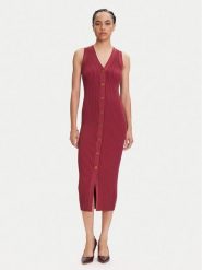 MICHAEL Michael Kors Sukienka dzianinowa MT5832533D Różowy Slim Fit. Czerwone sukienki damskie MICHAEL Michael Kors, bez wzorów, z dzianiny, bez ramiączek. Za 1,059.00 zł.