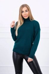 Sweter z wywijanym golfem morski. Zielone golfy damskie KESI, l, z wełny, bez kołnierzyka, plus size. Za 139.05 zł.