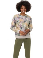 Heine Bluza w kolorze beżowym ze wzorem rozmiar: 38. Brązowe bluzy damskie Heine, bez wzorów, bez kaptura. Za 65.85 zł.