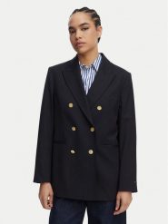 Tommy Hilfiger Marynarka WW0WW50784 Granatowy Relaxed Fit. Niebieskie marynarki i żakiety damskie Tommy Hilfiger, bez wzorów, z syntetyku. Za 1,399.00 zł.