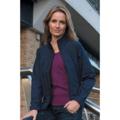 Damska La Femme® 2warstwowa Oddychająca Kurtka Wiatroodporna Typu Softshell. Niebieskie kurtki sportowe damskie RESULT, l, bez wzorów, z elastanu, bez kaptura. Za 137.99 zł.