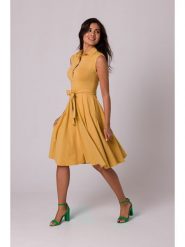 Be Wear Sukienka w kolorze żółtym rozmiar: XL. Żółte sukienki damskie Be Wear, bez wzorów, z tkaniny, bez ramiączek. Za 206.91 zł.
