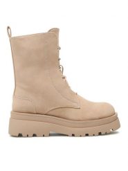 Jenny Fairy Trapery WS5605-12 Beżowy. Brązowe trapery damskie Jenny Fairy, ze skóry, bez zapięcia. Za 179.99 zł.