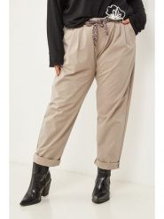 Curvy Lady Spodnie w kolorze beżowym rozmiar: 40/42. Brązowe spodnie materiałowe damskie Curvy Lady, bez wzorów, z bawełny. Za 86.99 zł.