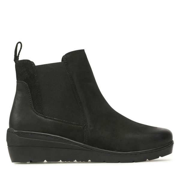 Botki Go Soft. Czarne botki damskie GO SOFT, bez obcasa, na koturnie, bez zapięcia. Za 199.99 zł.