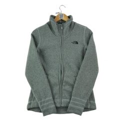 Second life - Kurtka polarowa TNF dla kobiet - Jak nowy. Szare kurtki damskie The North Face, bez wzorów, z polaru, bez kaptura. Za 118.40 zł.