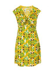 Blutsgeschwister Sukienka "Kap knot mama jane" ze wzorem rozmiar: S. Sukienki damskie Blutsgeschwister, bez wzorów, z wiskozy, bez ramiączek. Za 168.06 zł.