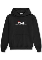 Bluza z kapturem Fila Valsera Regular Logo. Czarne bluzy damskie Fila, m, bez wzorów, z bawełny, z kapturem. Za 210.99 zł.