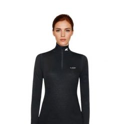 Koszulka z długim rękawem damska 100% wełny merynosów - Bjork 210. Niebieskie koszulki damskie FJORK MERINO, xs, bez wzorów, z wełny, bez kołnierzyka, bez ramiączek. W wyprzedaży za 289.00 zł.