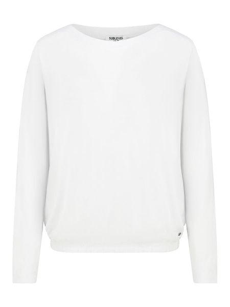 Sublevel Koszulka w kolorze białym rozmiar: L. Białe bluzki damskie Sublevel, l, bez wzorów, bez kołnierzyka, bez ramiączek. Za 69.91 zł.