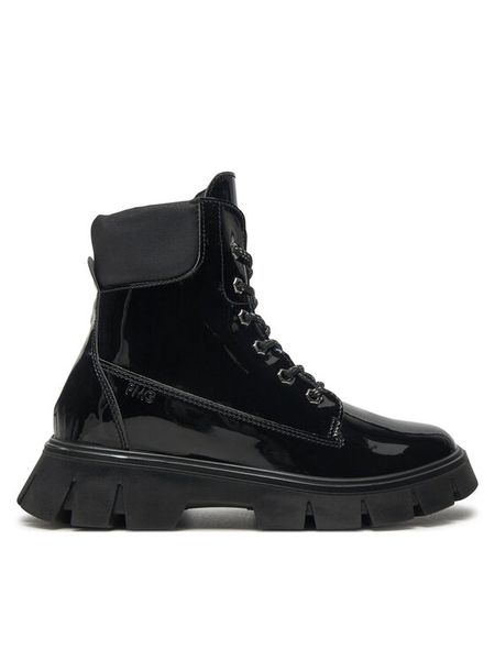 Primigi Kozaki 6876622 S Czarny. Czarne kozaki dziewczęce Primigi, bez wzorów, z lakierowanej skóry, bez obcasa, bez zapięcia. Za 229.99 zł.