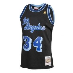 Koszulka NBA Los Angeles Lakers Swingman Shaquille O’Neal. Czarne koszulki damskie Mitchell & Ness, bez wzorów, bez kołnierzyka, bez ramiączek. Za 577.00 zł.