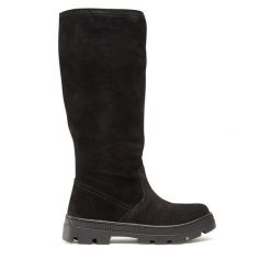 Kozaki Lasocki. Czarne kozaki damskie Lasocki, bez obcasa, na płaskiej podeszwie, bez zapięcia. Za 369.99 zł.