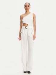 Versace Jeans Couture Kombinezon 78HAN000 Biały Regular Fit. Białe sukienki damskie Versace Jeans Couture, bez wzorów, z jeansu, bez ramiączek. Za 2,289.00 zł.