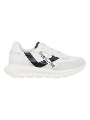 Patrizia Pepe Skórzane sneakersy w kolorze biało-czarnym rozmiar: 35. Białe obuwie sportowe damskie Patrizia Pepe, bez zapięcia. Za 220.12 zł.