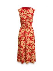 LAUREN RALPH LAUREN Sukienka letnia 200P09092001 Czerwony Regular Fit. Czerwone sukienki damskie Lauren Ralph Lauren, bez wzorów, z syntetyku, bez ramiączek. Za 989.99 zł.