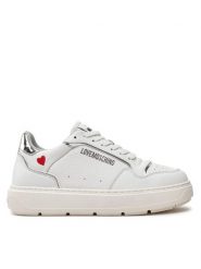 LOVE MOSCHINO Sneakersy JA15144G1LJC210B Biały. Białe obuwie sportowe damskie Love Moschino, ze skóry, bez zapięcia. Za 649.99 zł.