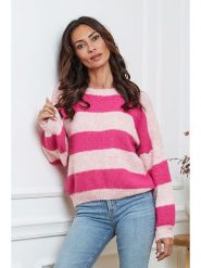 So Cachemire Sweter "Bech" w kolorze jasnoróżowo-różowym rozmiar: L. Różowe swetry klasyczne damskie So Cachemire, l, z kaszmiru, bez kołnierzyka. Za 253.54 zł.