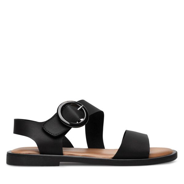 Sandały Jenny Fairy. Czarne sandały damskie Jenny Fairy, bez wzorów, bez obcasa, na płaskiej podeszwie, bez zapięcia. Za 79.99 zł.