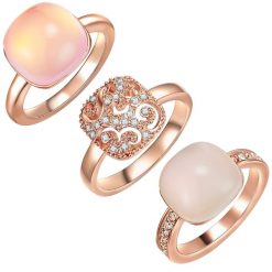 Lulu & Jane Stop metali Zdobienie kryształkami Swarovski® Pierścionki 1 ct Damski. Białe pierścionki damskie Lulu & Jane, pozłacane. Za 219.99 zł.