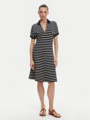 Tommy Hilfiger Sukienka codzienna WW0WW44513 Granatowy Regular Fit. Niebieskie sukienki damskie Tommy Hilfiger, bez wzorów, z bawełny, bez ramiączek. Za 379.99 zł.