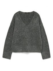 Vero Moda Sweter w kolorze szarym rozmiar: L. Szare swetry klasyczne damskie Vero Moda, l, z materiału, bez kołnierzyka. Za 108.99 zł.