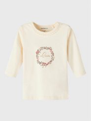 NAME IT Bluzka 13210028 Écru Regular Fit. Bluzki i koszule dziewczęce Name it, bez wzorów, z bawełny, bez kołnierzyka, bez ramiączek. Za 64.99 zł.
