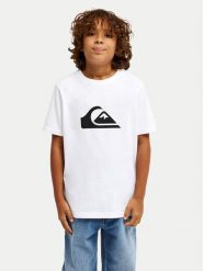 Quiksilver T-Shirt Ev Comp Logo EQBZT04897 Biały Regular Fit. Białe t-shirty i koszulki chłopięce Quiksilver, bez wzorów, z bawełny, bez kołnierzyka, bez ramiączek. Za 59.99 zł.