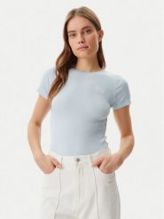 Guess T-Shirt W5GP62 KA0H1 Niebieski Regular Fit. Niebieskie t-shirty damskie Guess, xl, z aplikacjami, z bawełny, bez kołnierzyka. Za 89.99 zł.