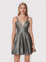 Pinko Sukienka koktajlowa Angelina 1G18F1 A04A Srebrny Slim Fit. Szare sukienki damskie Pinko, bez wzorów, z wiskozy, wizytowe, bez ramiączek. Za 2,009.00 zł.