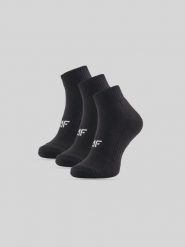 4F Skarpetki krótkie (3-pack) damskie - czarne 39-42. Czarne skarpetki damskie 4F, bez wzorów, z bawełny. Za 49.99 zł.