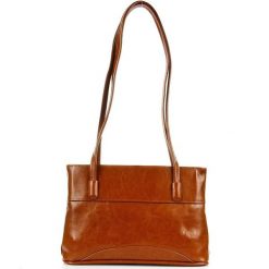 Torebka skórzana damska DAN-A T51 camel. Brązowe torebki klasyczne damskie DAN-A, ze skóry, bez dodatków. Za 269.99 zł.