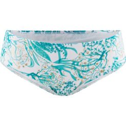 Figi bikini bonprix biało-turkusowy. Białe bikini bonprix, z nadrukiem. Za 27.99 zł.