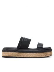 Calvin Klein Klapki Wedge Slide He HW0HW01966 Czarny. Czarne klapki damskie Calvin Klein, bez wzorów, z materiału, bez obcasa, bez zapięcia. Za 649.99 zł.