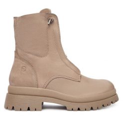 Trapery Tamaris. Brązowe trapery damskie Tamaris, bez zapięcia. Za 509.99 zł.