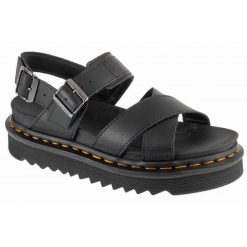 Sandały Dr. Martens Voss Ii Sandals W DM31558001 czarne. Czarne sandały damskie bez wzorów, z materiału, bez obcasa, na platformie, bez zapięcia. Za 782.03 zł.