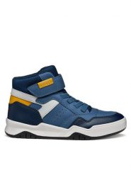 Geox Sneakersy J Perth J367RF 0MEFU C4263 D Granatowy. Niebieskie buty sportowe chłopięce Geox, ze skóry, bez zapięcia. Za 199.99 zł.