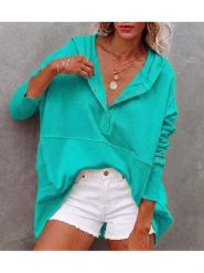 Milan Kiss Bluza w kolorze turkusowym rozmiar: M. Niebieskie bluzy damskie Milan Kiss, m, bez wzorów, z kapturem. Za 169.95 zł.