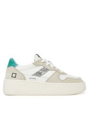 D.A.T.E. Sneakersy Court W421-CP-VC Biały. Białe obuwie sportowe damskie D.A.T.E., ze skóry, bez zapięcia. Za 509.99 zł.