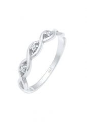 Elli DIAMONDS Pierścionek zaręczynowy Srebro 925 Sterling Damski dla kobiet z brylantem (0.009 ct) Pierścionki 1 ct. Białe pierścionki damskie Elli DIAMONDS, z brylantem, srebrne. Za 479.29 zł.